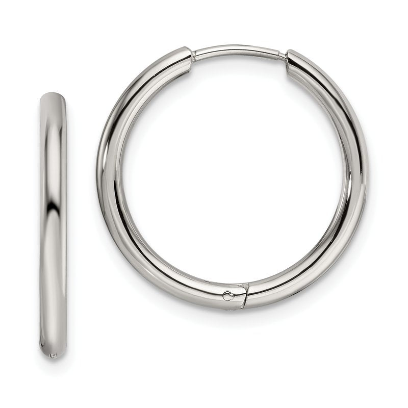 Stainless Steel Polished 2mm Endless Hinged Hoops