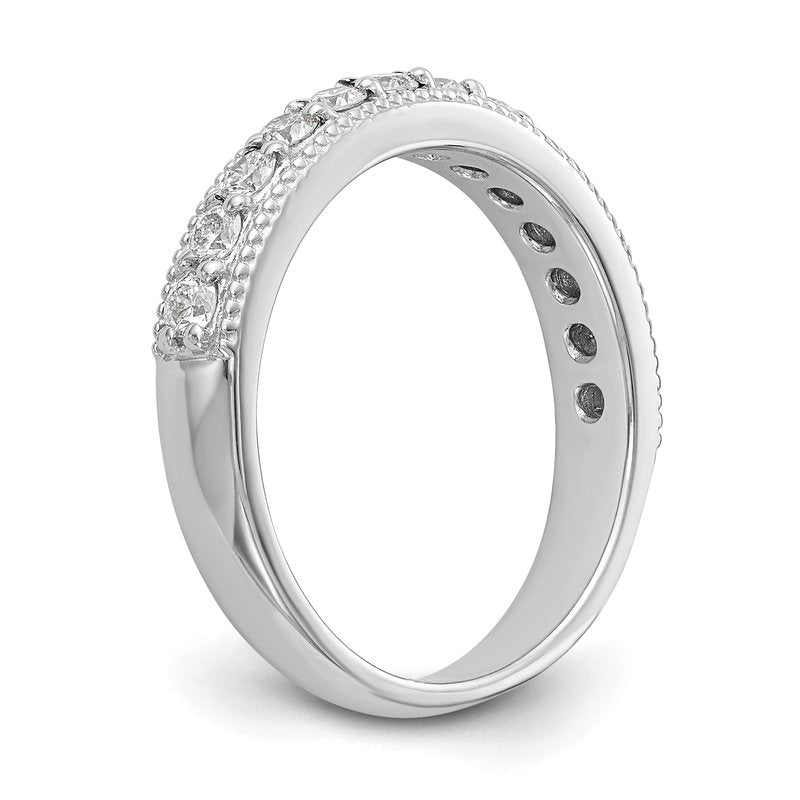 14K White Gold 1/2 carat Lab Grown Diamond VS/SI  D E F  Wedding Band