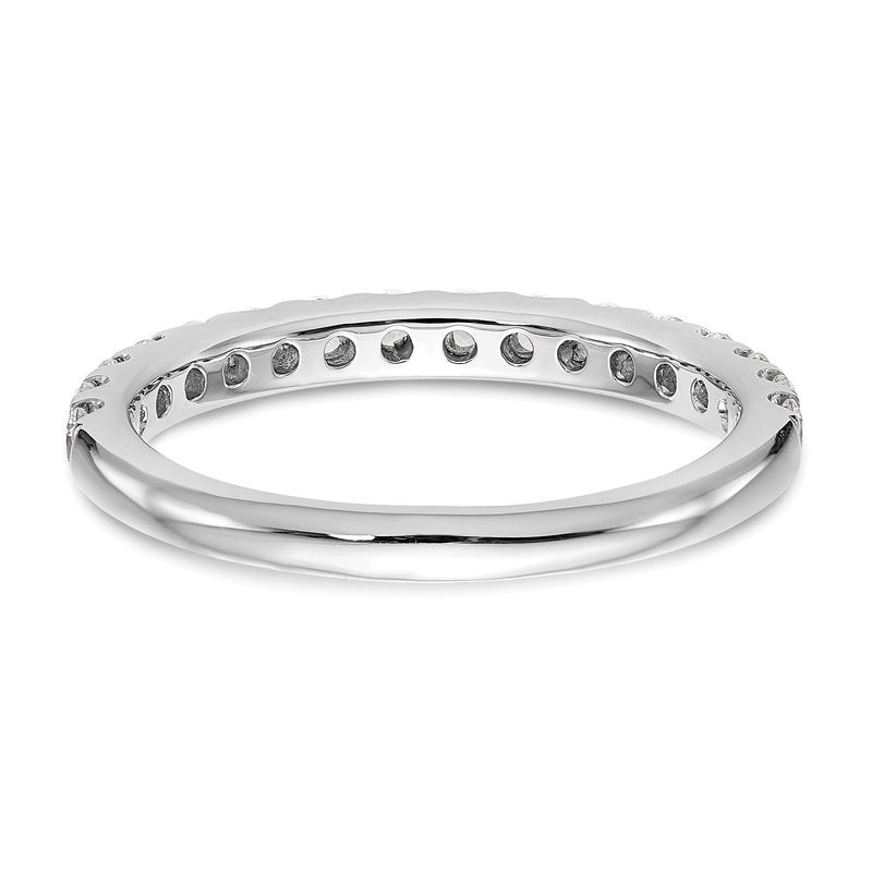 14K White Gold 1/2 carat Lab Grown Diamond VS+ F+ Complete Wedding Band