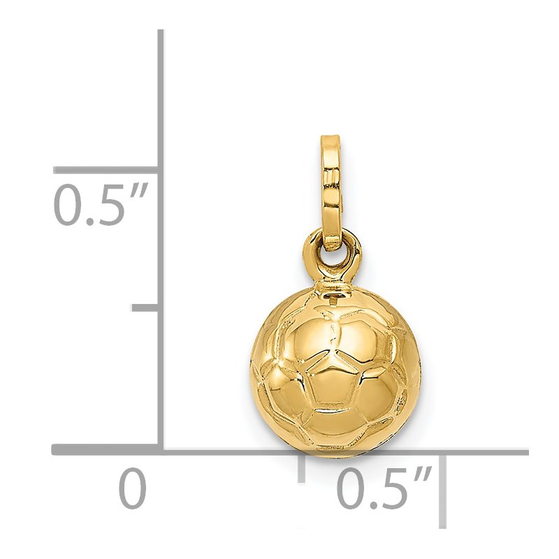14k 3-D Soccer Ball Charm