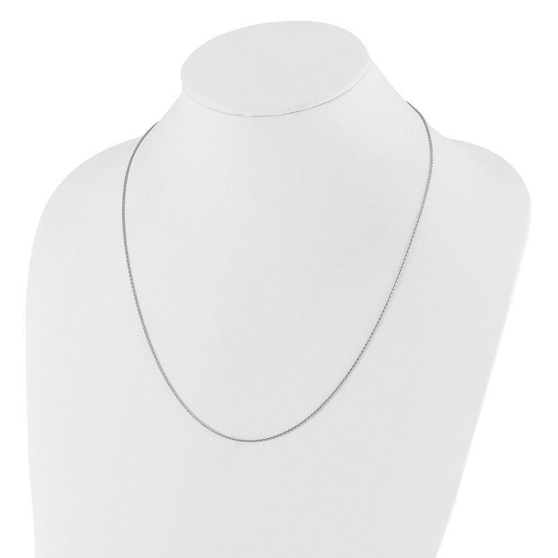 Sterling Silver RH-plated Adjustable 1.1mm D/C Spiga Chain