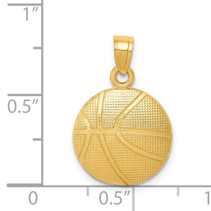 14k Basketball Pendant