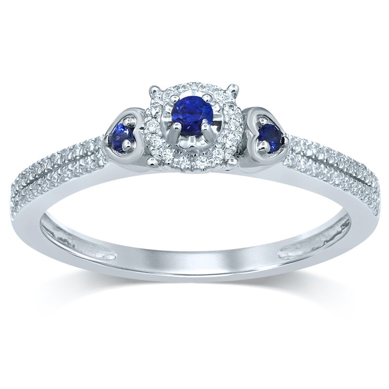 14K 0.23Ct  Sap Diamond Ring