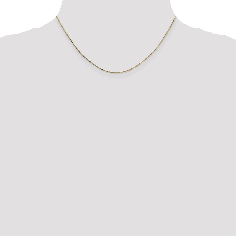 14K 14 inch .7mm Box with Spring Ring Clasp Chain