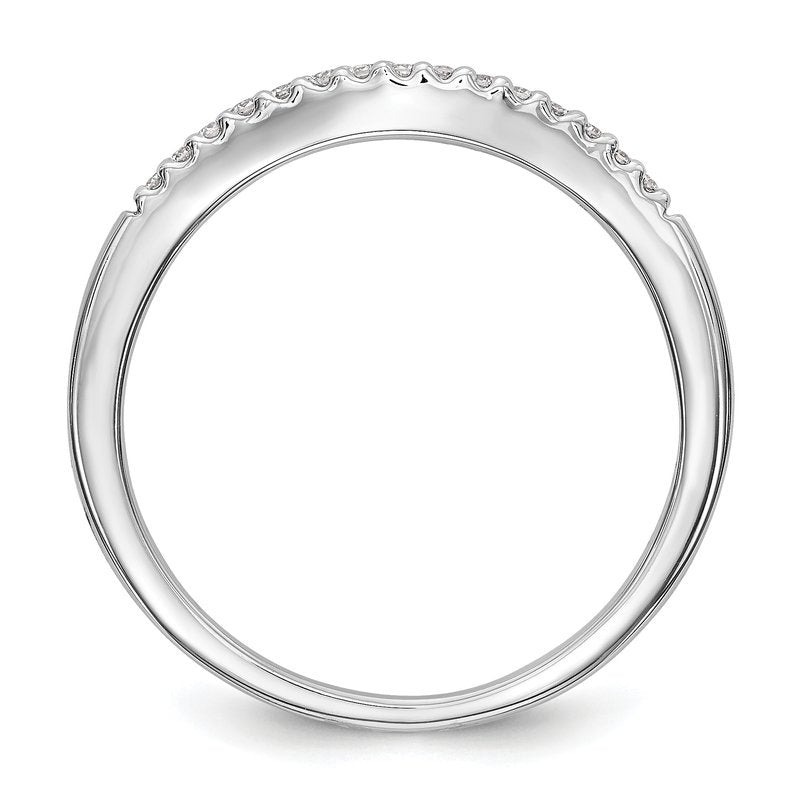 14K White Gold 1/5 carat Lab Grown Diamond VS+ F+ Set of Two Complete Wedding Bands