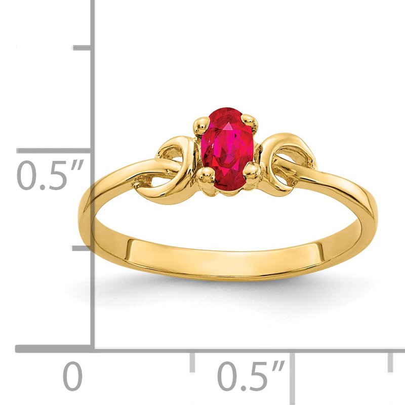 14k 5x3mm Oval Ruby ring