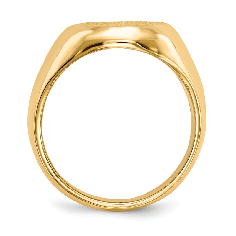 14k 13.5x16.5mm Closed Back Mens Signet Ring