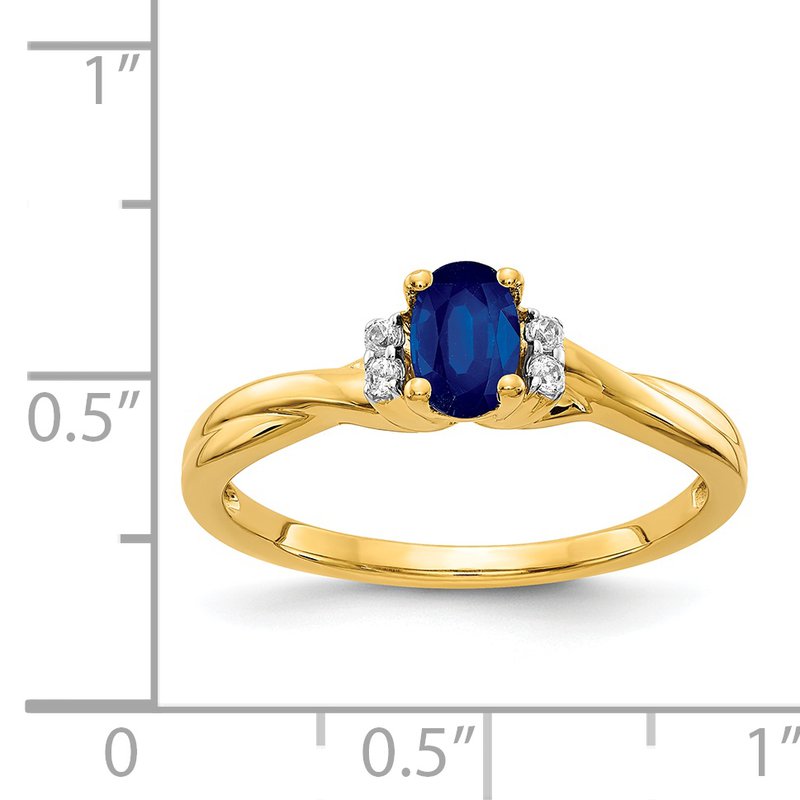 14k Diamond and Oval Emerald Ring