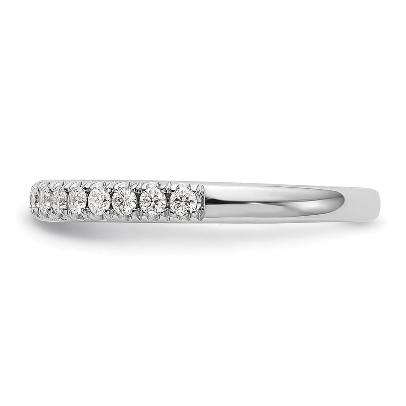 14K White Gold 3/8 carat Lab Grown Diamond VS+ F+ Complete Wedding Band