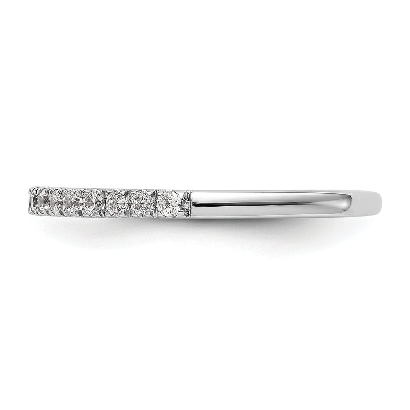 14K White Gold 3/8 carat Lab Grown Diamond VS+ F+ Complete Wedding Band