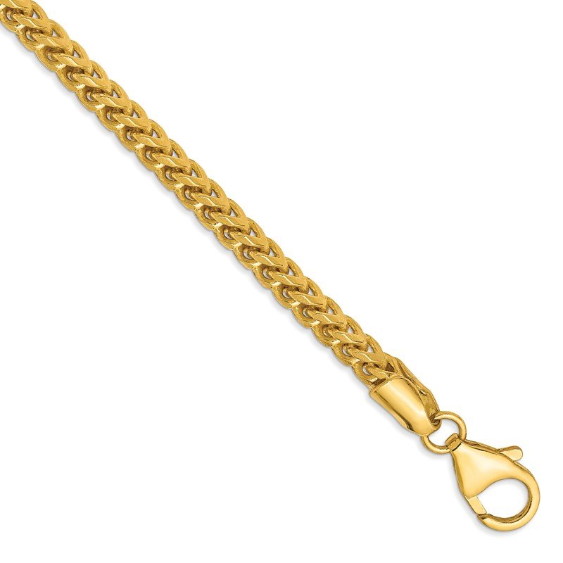 14K 18 inch 3mm Franco with Fancy Lobster Clasp Chain