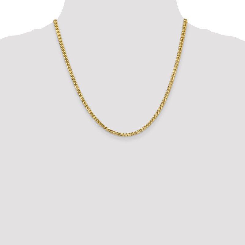 14K 18 inch 3mm Franco with Fancy Lobster Clasp Chain