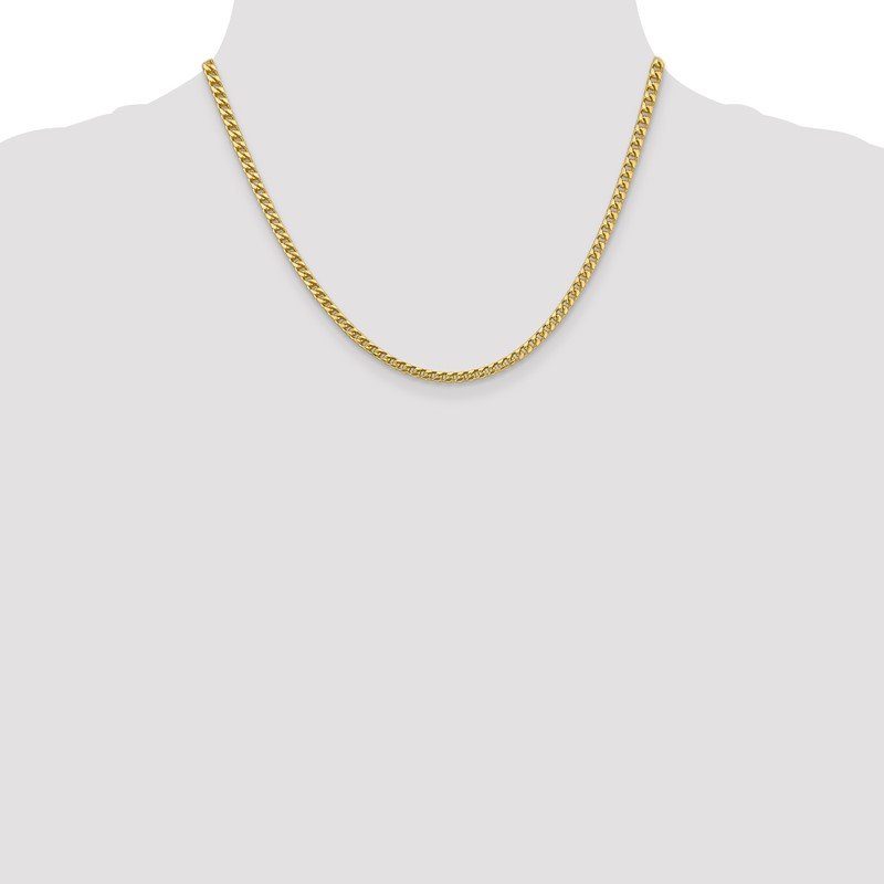 14K 18 inch 3mm Franco with Fancy Lobster Clasp Chain