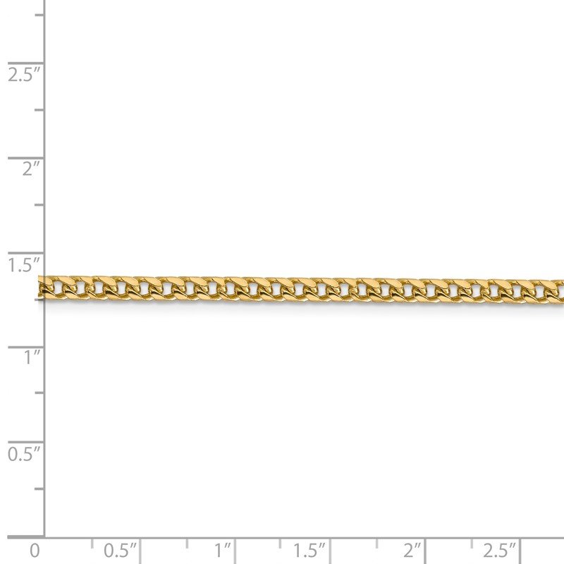 14K 18 inch 3mm Franco with Fancy Lobster Clasp Chain
