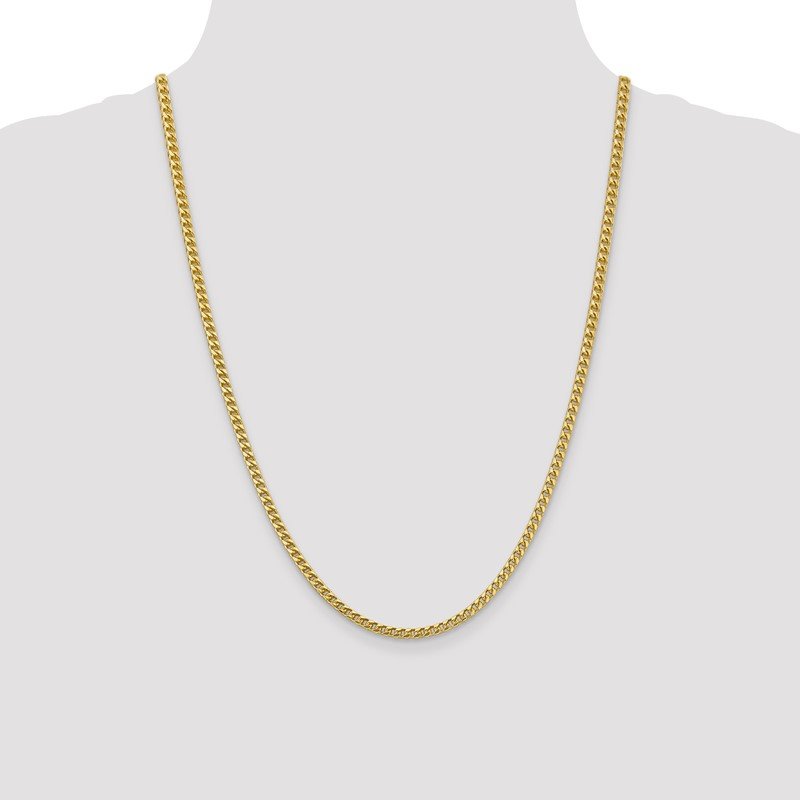 14K 18 inch 3mm Franco with Fancy Lobster Clasp Chain
