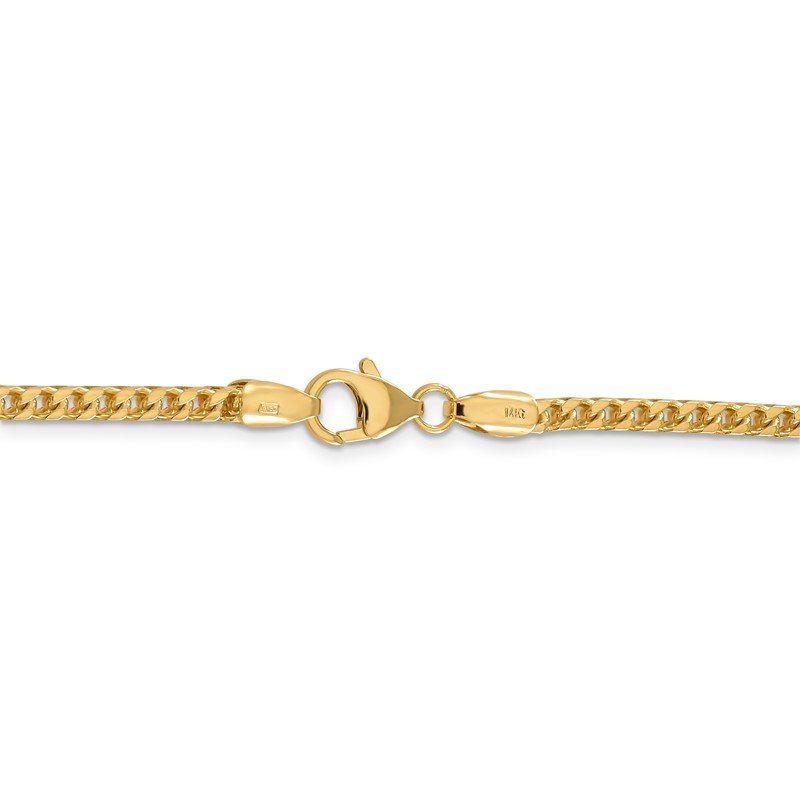 14K 18 inch 3mm Franco with Fancy Lobster Clasp Chain