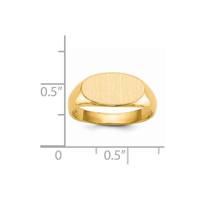 14k 13.5x7.0mm Open Back Signet Ring