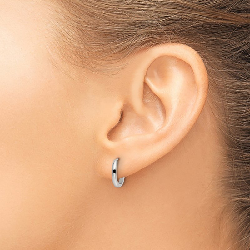 Stainless Steel Polished 1.4mm Endless Hinged Hoops