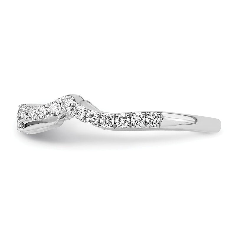 14K White Gold 1/2 carat Lab Grown Diamond VS/SI  D E F  Wedding Band