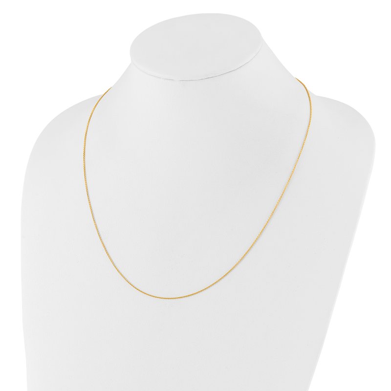 14K Adjustable 1.1mm Round Cable Chain