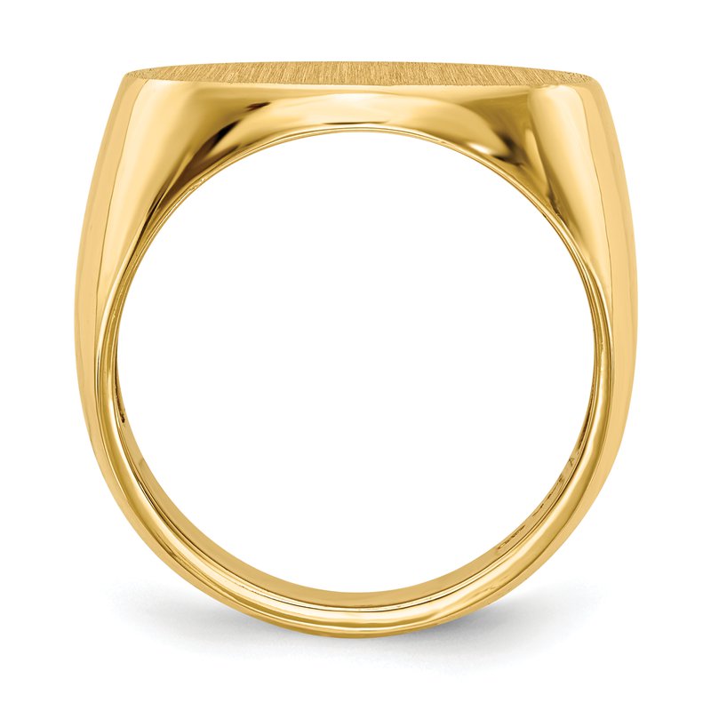 14k 19.0x13.0mm Open Back Mens Signet Ring