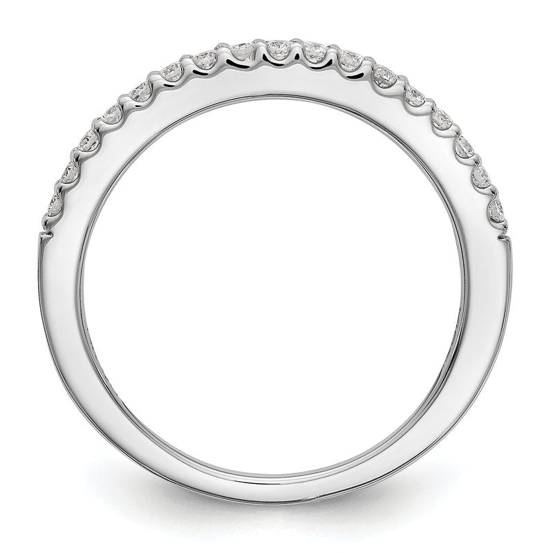 14K White Gold 1/6 carat Lab Grown Diamond VS+ F+ Complete Wedding Band