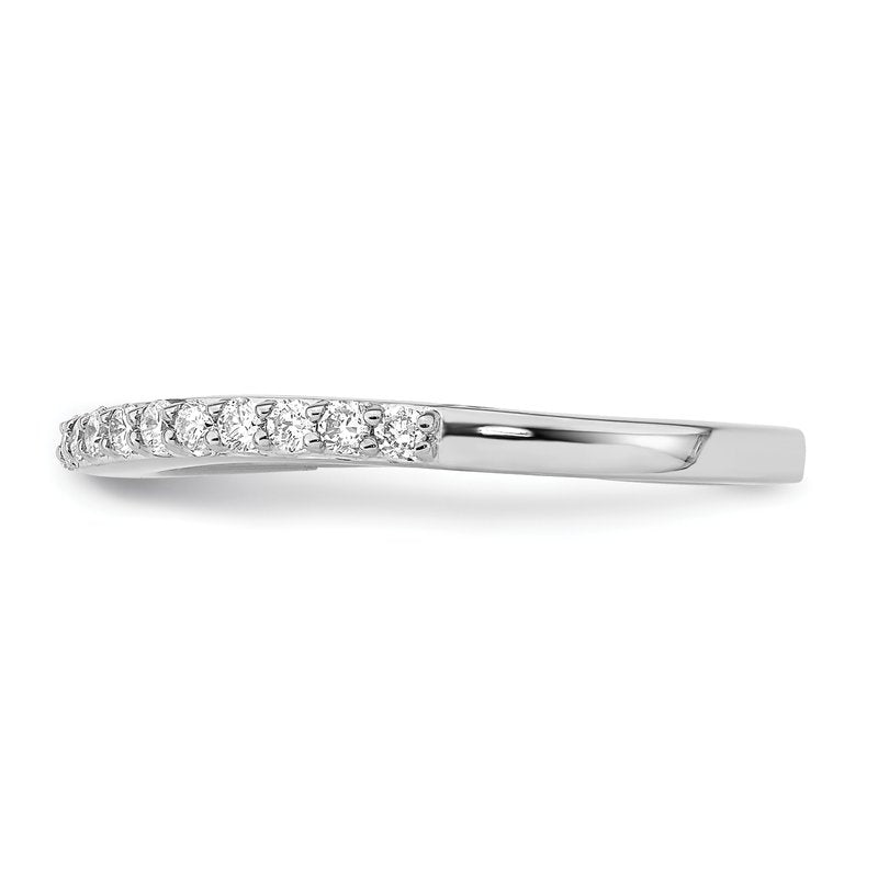 14K White Gold 1/4 carat Lab Grown Diamond VS/SI  D E F  Wedding Band