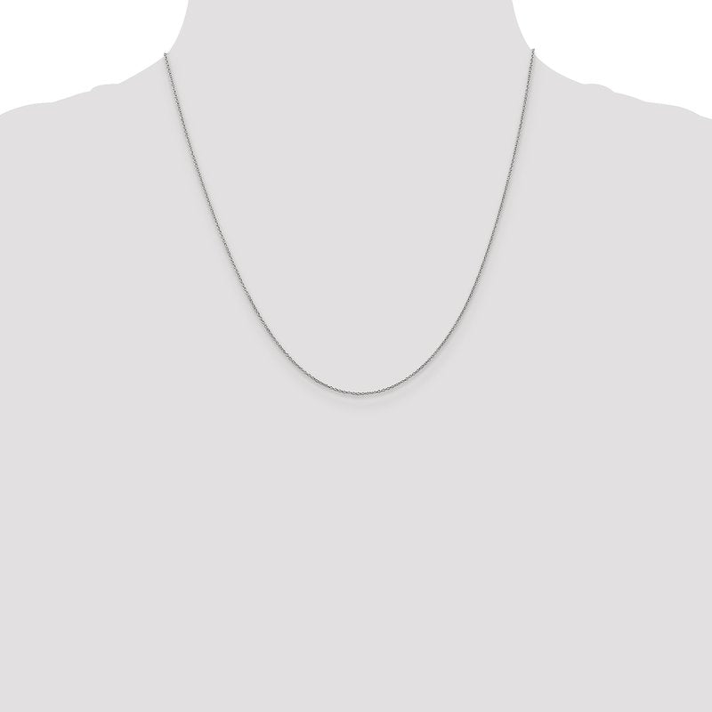 14K White Gold 14 inch .9mm Cable with Lobster Clasp Chain