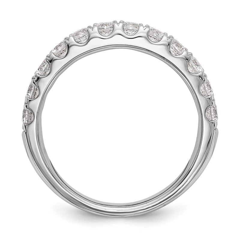 14K White Gold 1/2 carat Lab Grown Diamond VS+ F+ Complete Wedding Band
