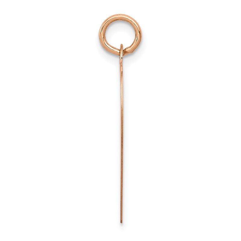 14K Rose Gold Polished Engravable 19mm Heart Disc Pendant