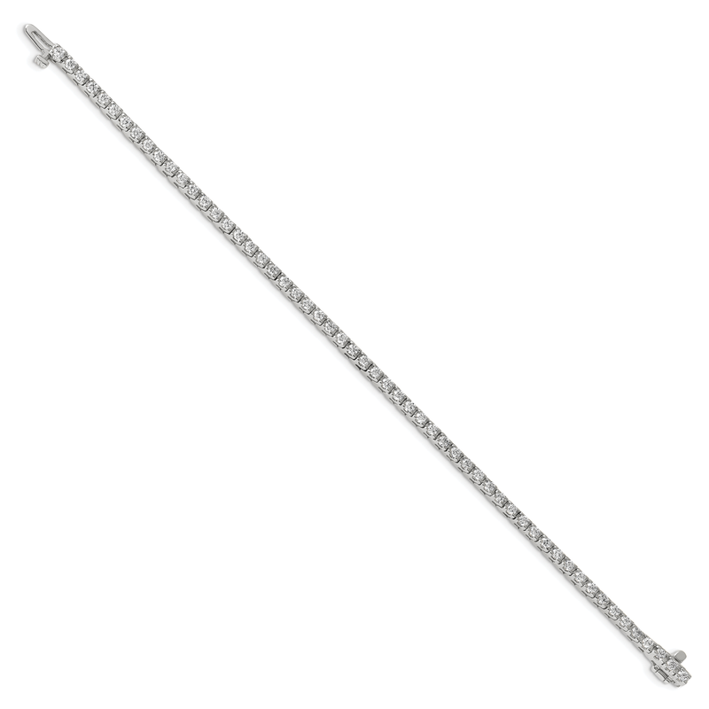 14k White Gold Complete 2.18 carat Round VS Diamond 4-prong 7 inch Tennis Bracelet