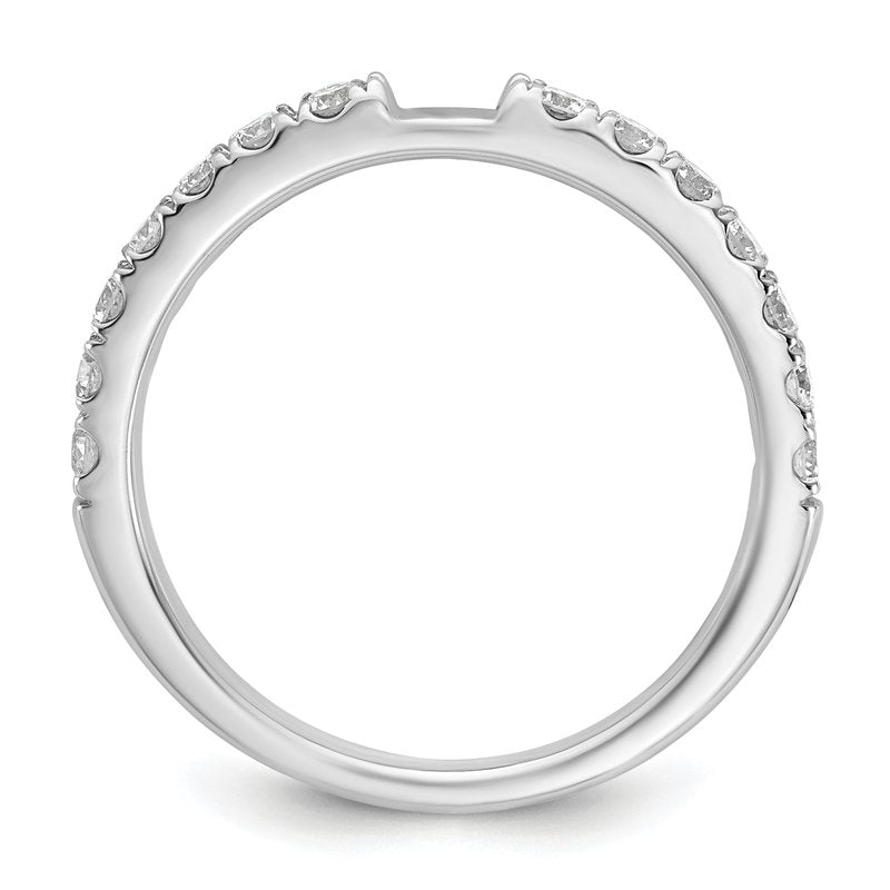 14K White Gold 1/2 carat Lab Grown Diamond VS+ F+ Semi-Mount Peg Set Engagement Ring