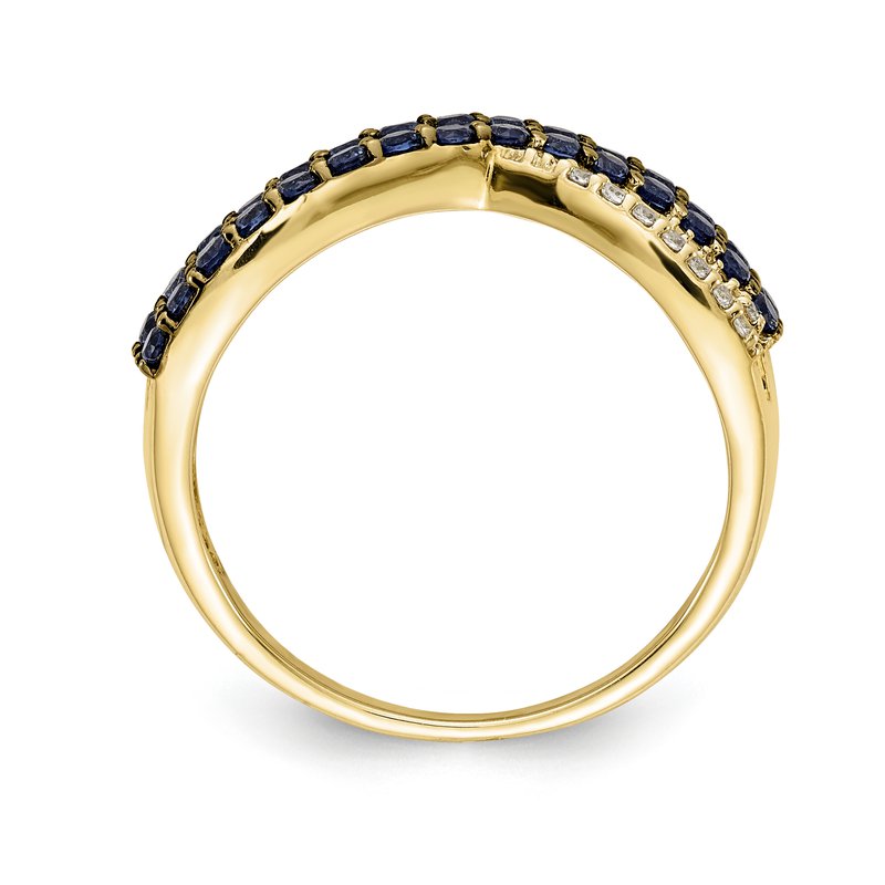 14k Sapphire and Diamond Ring