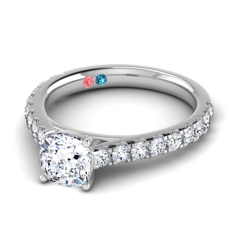 Lab Grown Diamond Pave Diamond Shank Ring