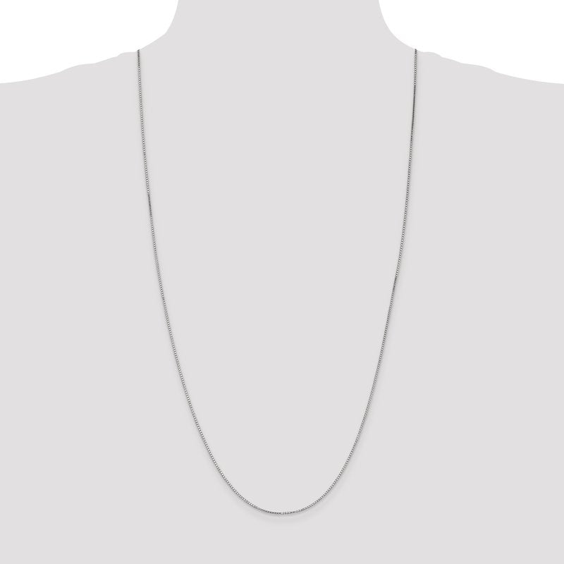 14K White Gold 1.2mm Box Chain