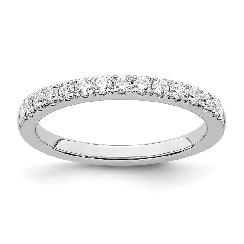 14K White Gold 1/5 carat Lab Grown Diamond VS+ F+ Complete Wedding Band