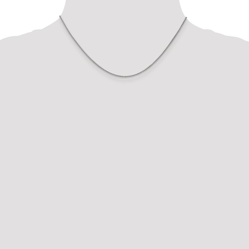 14K White Gold 1.2mm Spiga Chain