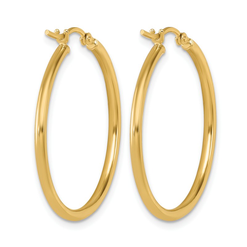 10K Polished Hinged Hoop Earrings