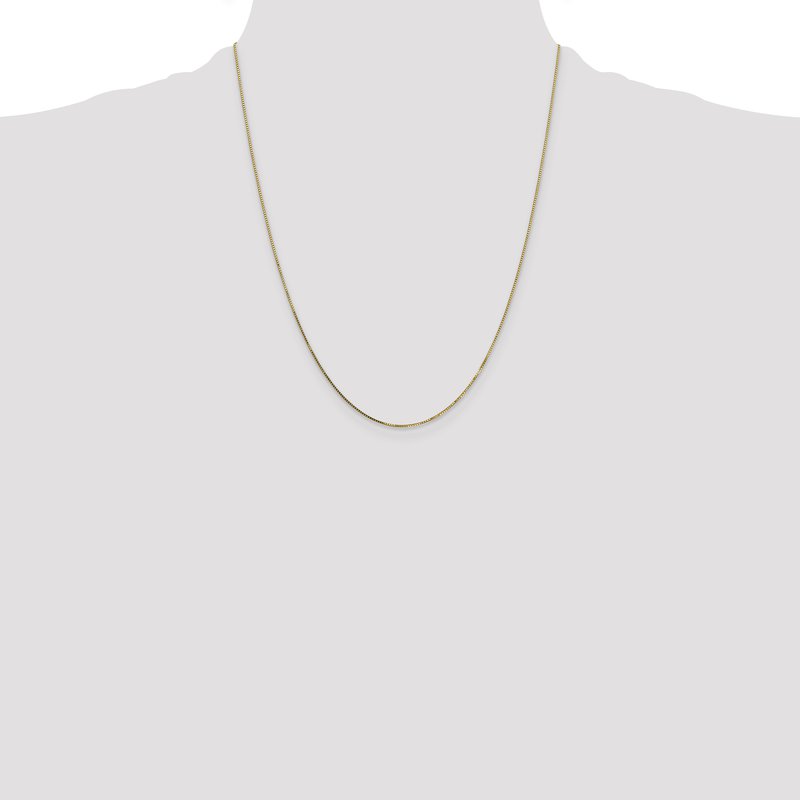 14K 14 inch .7mm Box with Spring Ring Clasp Chain