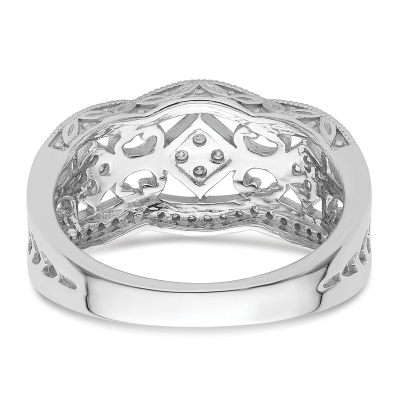 14k White Gold Diamond Vintage Ring