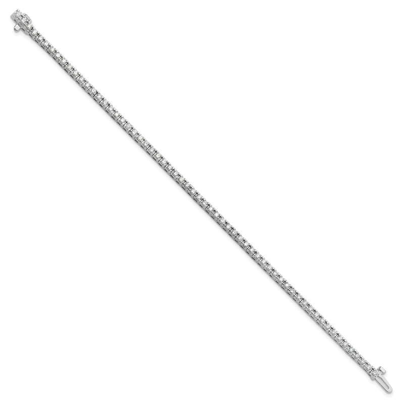 14K White Gold 2 1/6 carat Lab Grown Diamond VS+ F+ Complete Tennis Bracelet