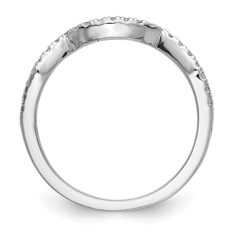 14K White Gold 1/5 carat Lab Grown Diamond VS/SI  D E F  Wedding Band