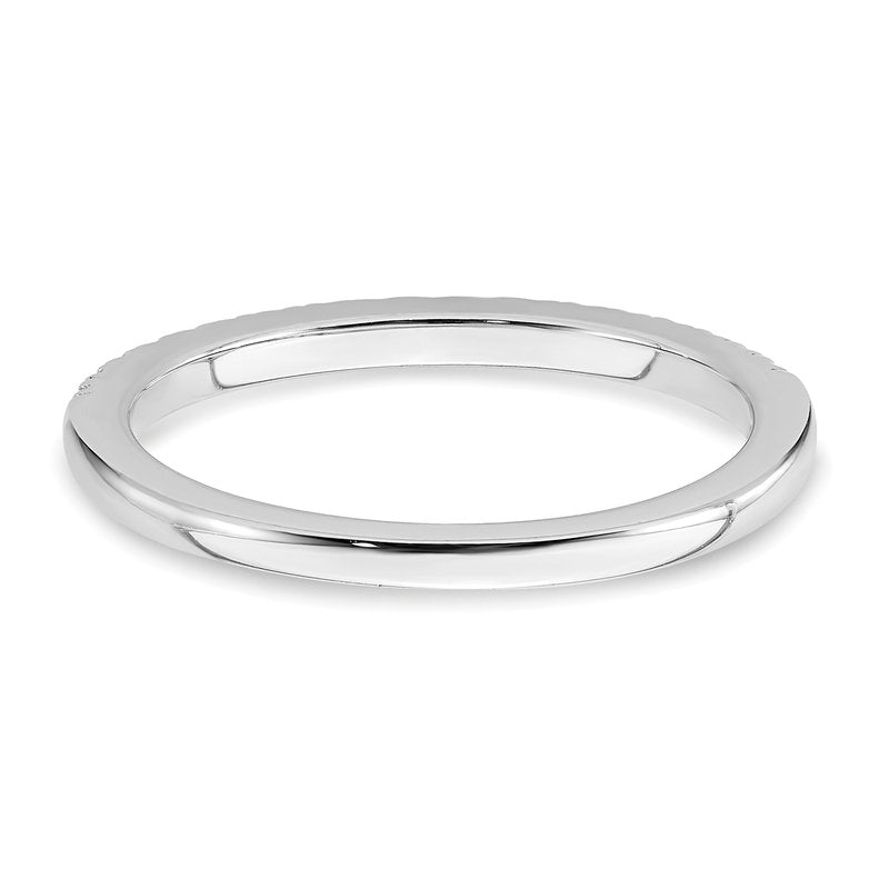 14K White Gold 1/5 carat Lab Grown Diamond VS+ F+ Complete Wedding Band