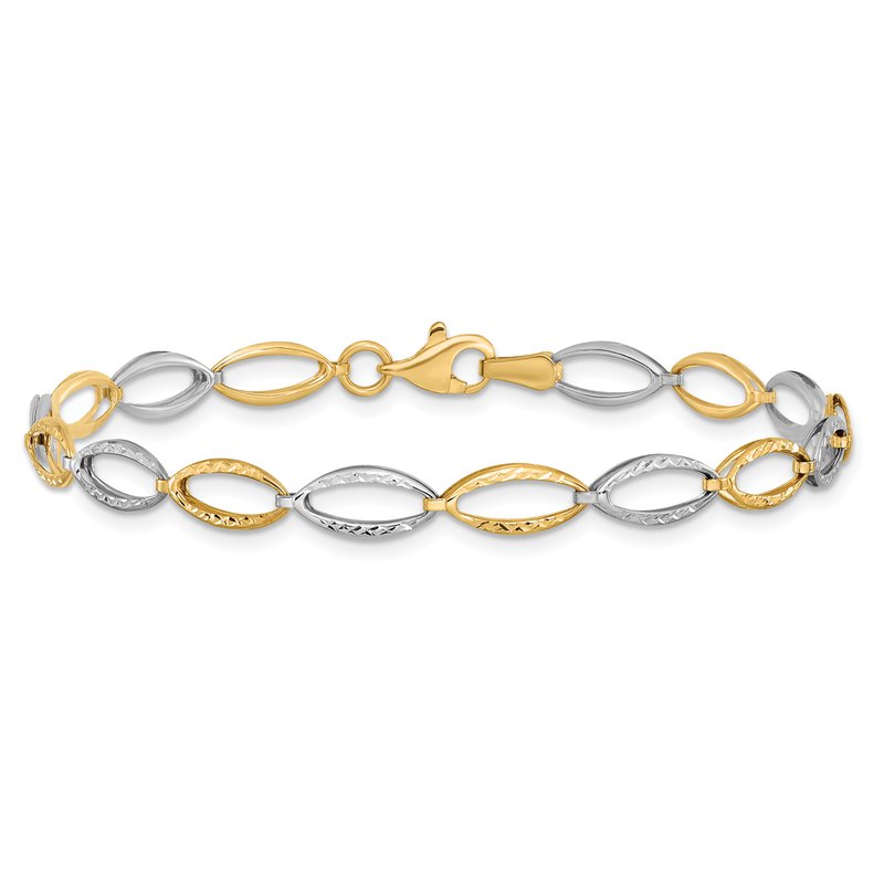 14K Two-tone D/C Bracelet