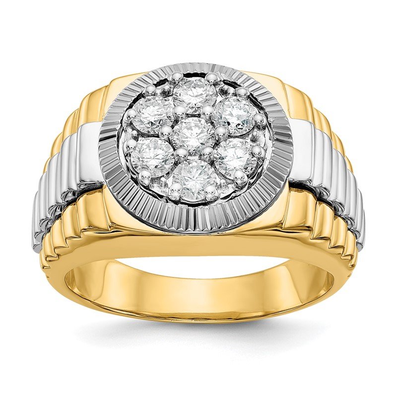 14ktt TRUE ORIGIN Lab Grown VS+, F+ Diamond men's ring
