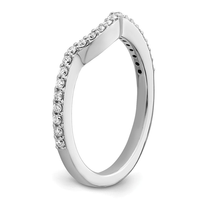 14K White Gold 1/4 carat Lab Grown Diamond VS/SI  D E F  Wedding Band