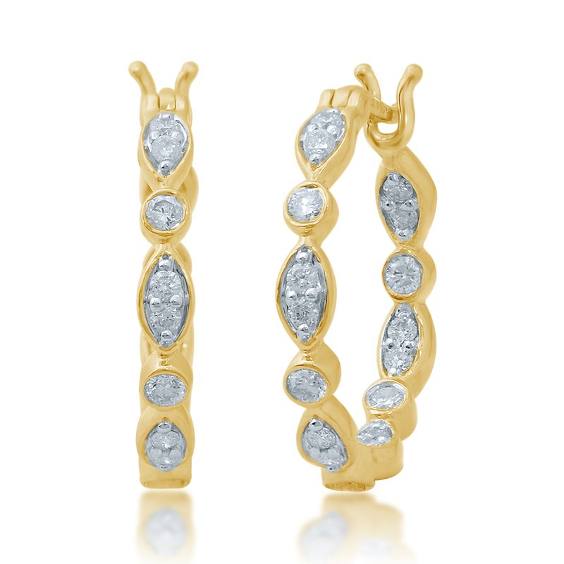 14K 0.50Ct Diamond Hoops