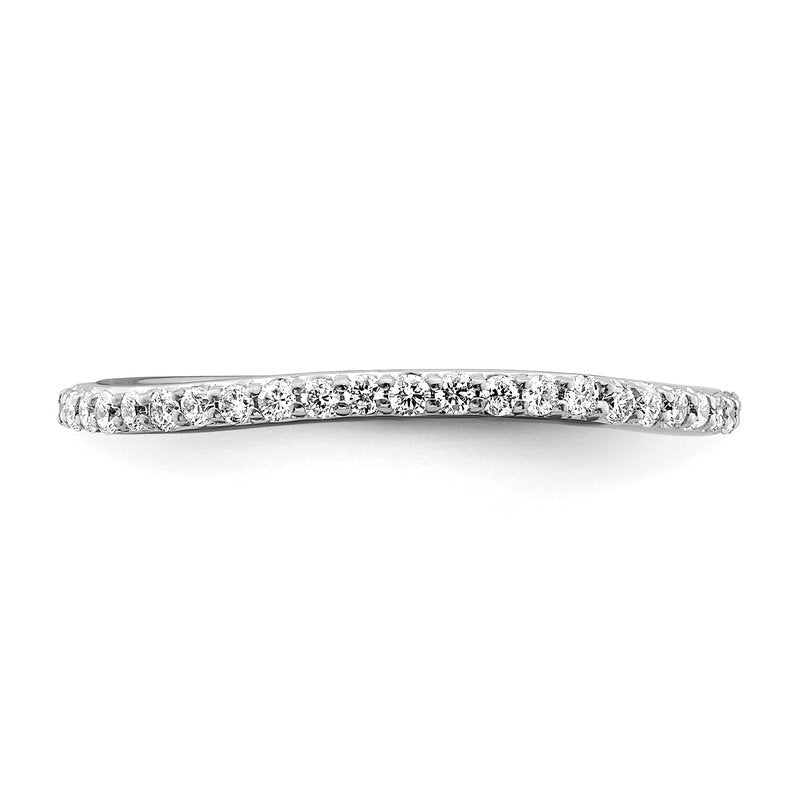 14K White Gold 1/4 carat Lab Grown Diamond VS/SI  D E F  Wedding Band