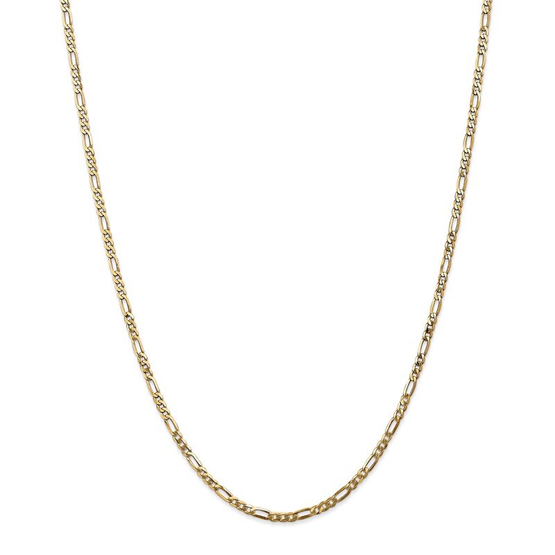 14K 26 inch 2.75mm Flat Figaro with Lobster Clasp Chain