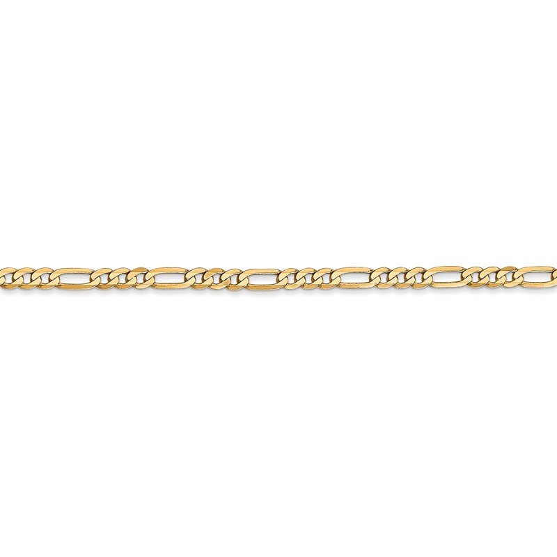 14K 26 inch 2.75mm Flat Figaro with Lobster Clasp Chain